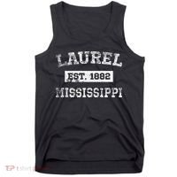 Laurel Mississippi Est. 1882 Distressed Tank Top thumb 0