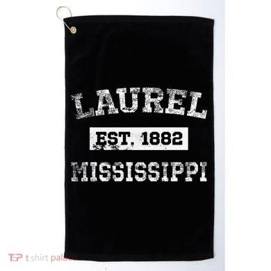Laurel Mississippi Est. 1882 Distressed Golf Towel