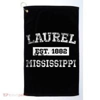Laurel Mississippi Est. 1882 Distressed Golf Towel thumb 0