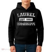 Laurel Mississippi Est. 1882 Distressed Kids Hoodie thumb 4