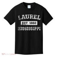 Laurel Mississippi Est. 1882 Distressed Kids T-Shirt thumb 0