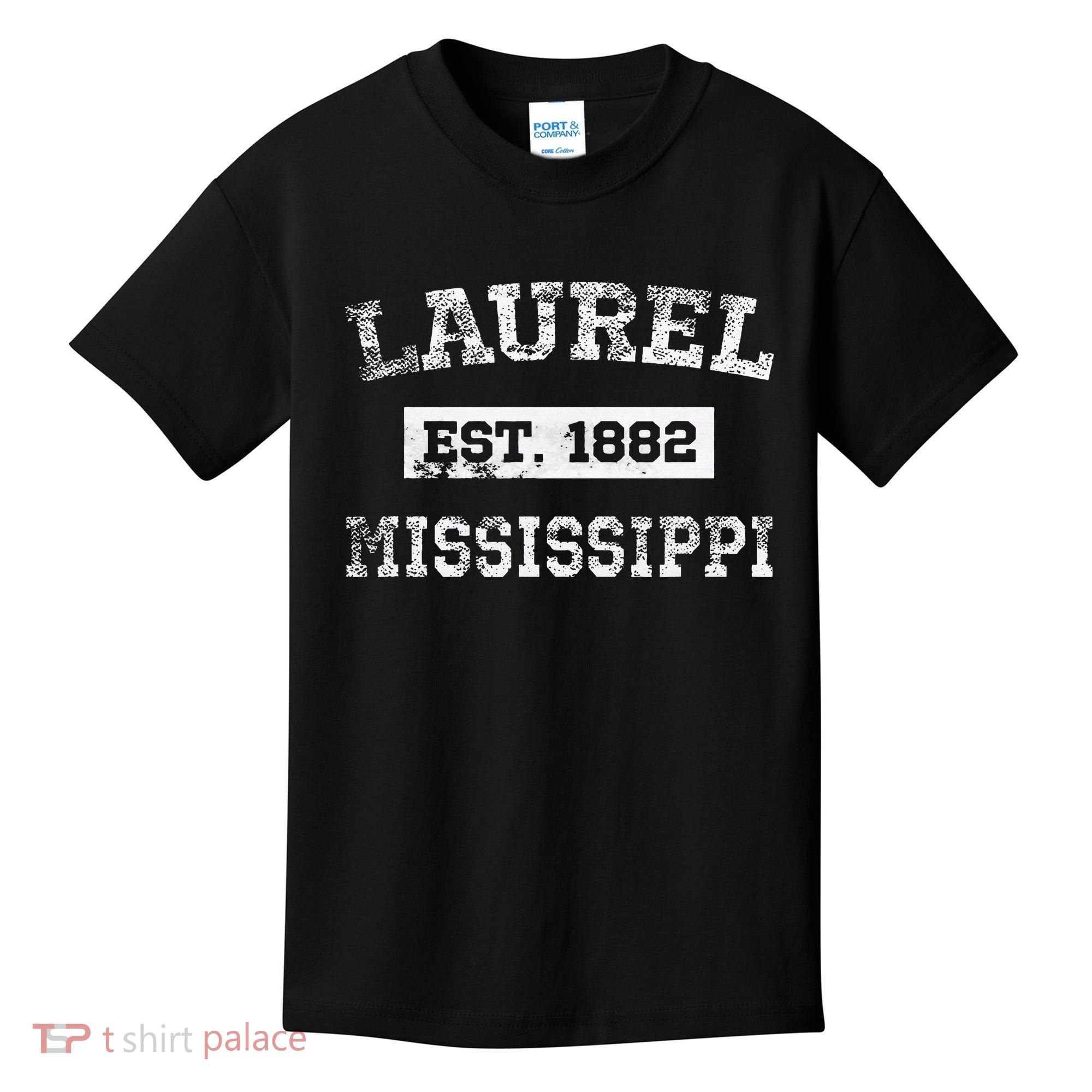Laurel Mississippi Est. 1882 Distressed Kids T-Shirt
