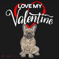 Love My French Bulldog Dog Valentine's Day Meaningful Gift Women's Hoodie thumb 2