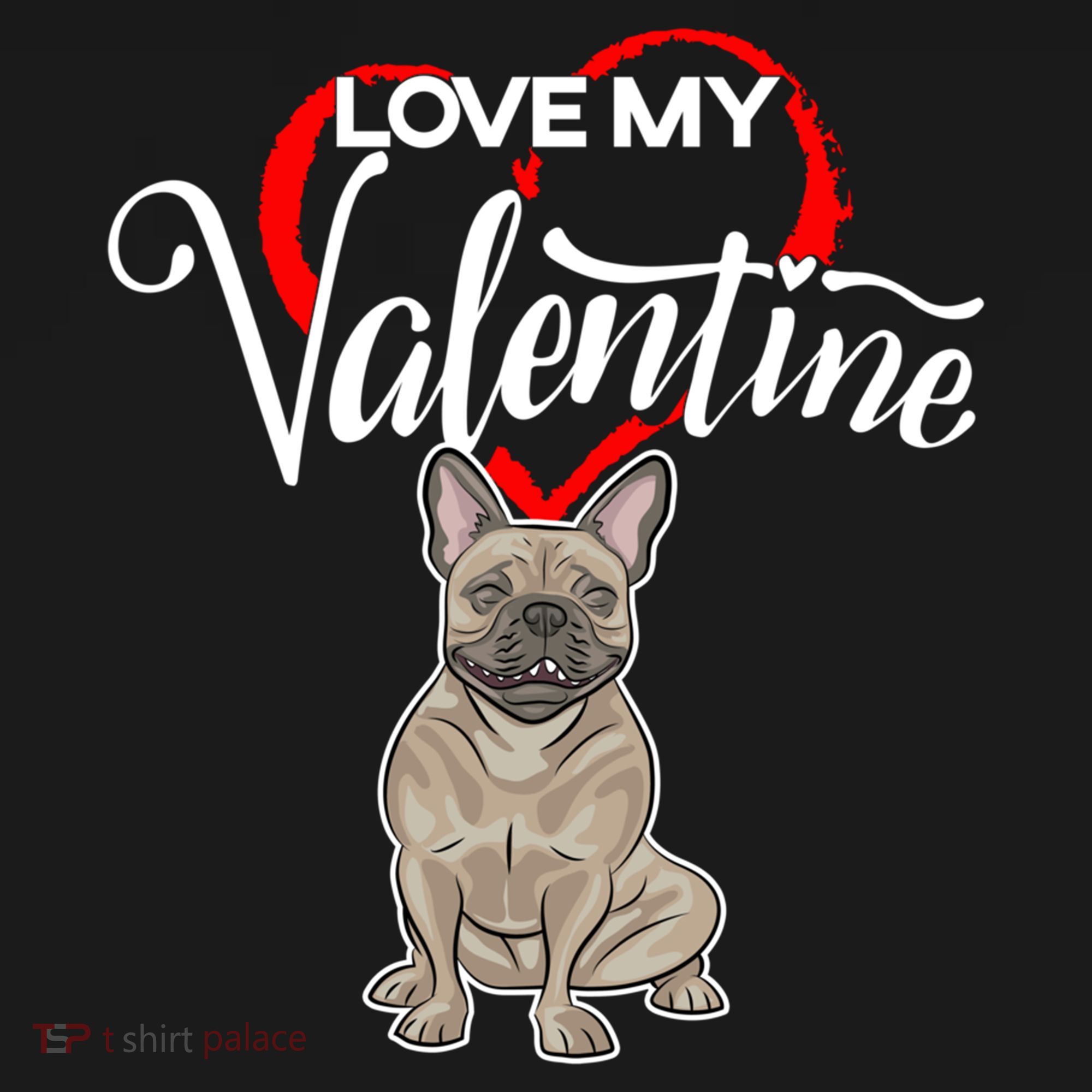Love My French Bulldog Dog Valentine's Day Meaningful Gift Women's Hoodie