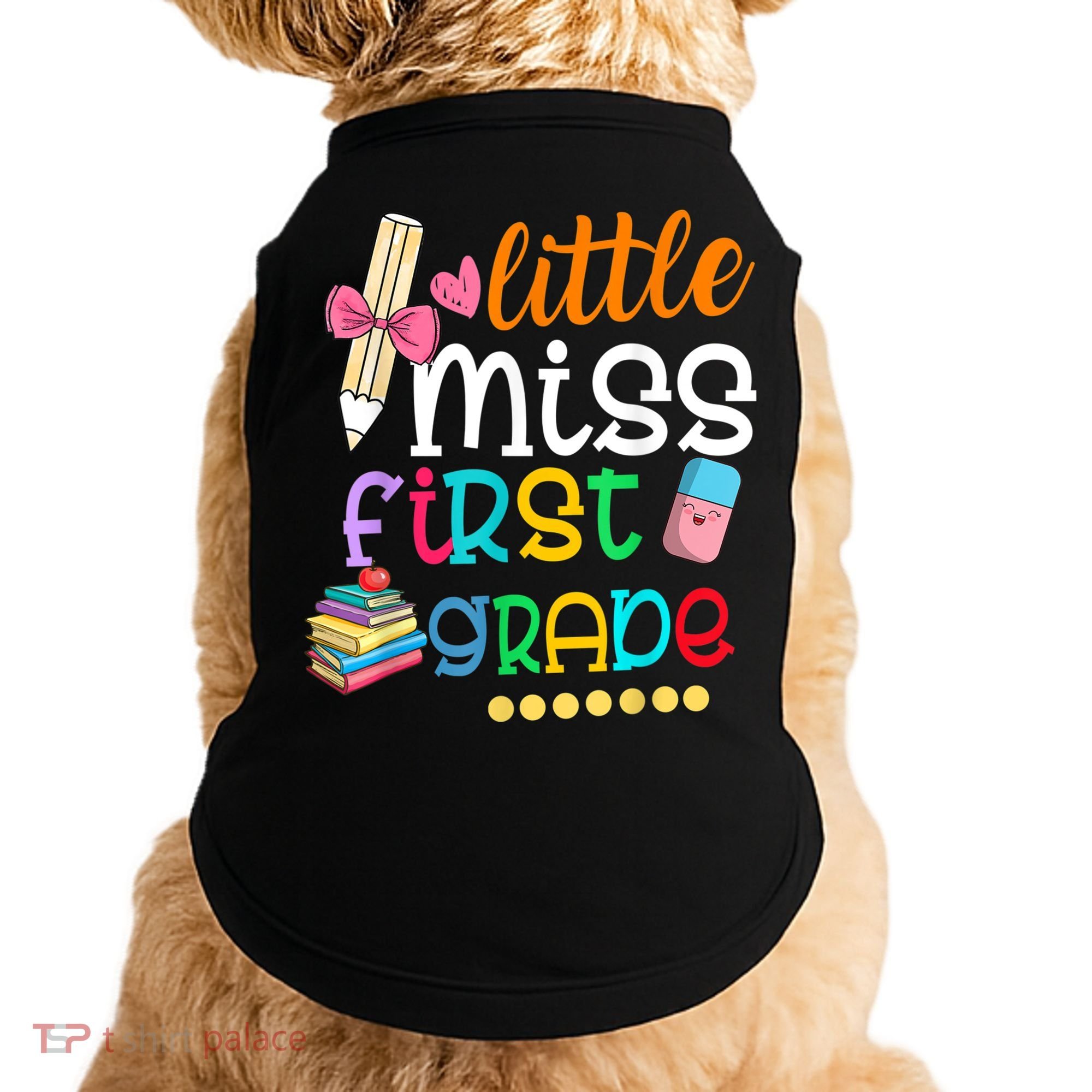 Little Miss First Grade Back To School Doggie Tank