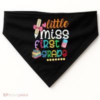 Little Miss First Grade Back To School USA-Made Doggie Bandana thumb 0