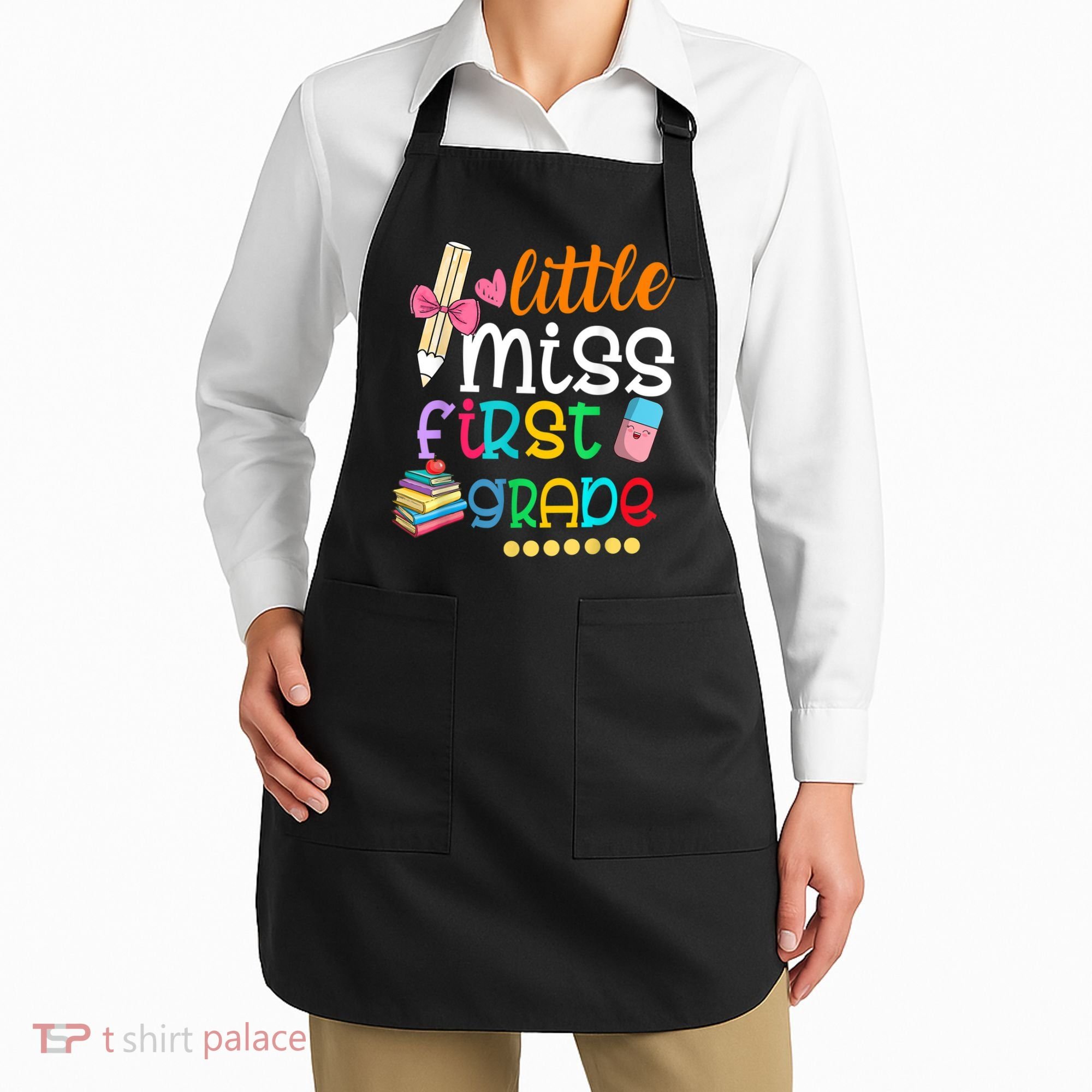 Little Miss First Grade Back To School Apron