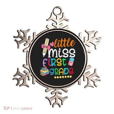 Little Miss First Grade Back To School Ornament