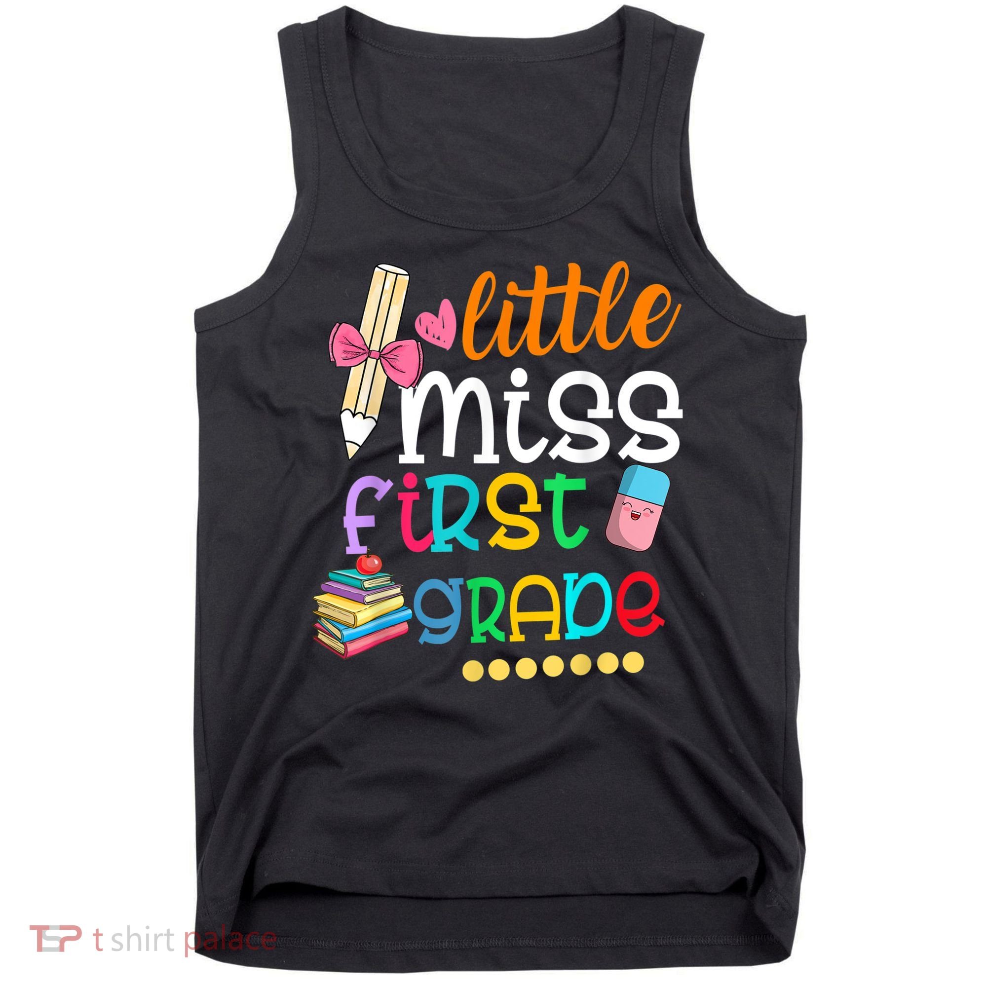 Little Miss First Grade Back To School Tank Top