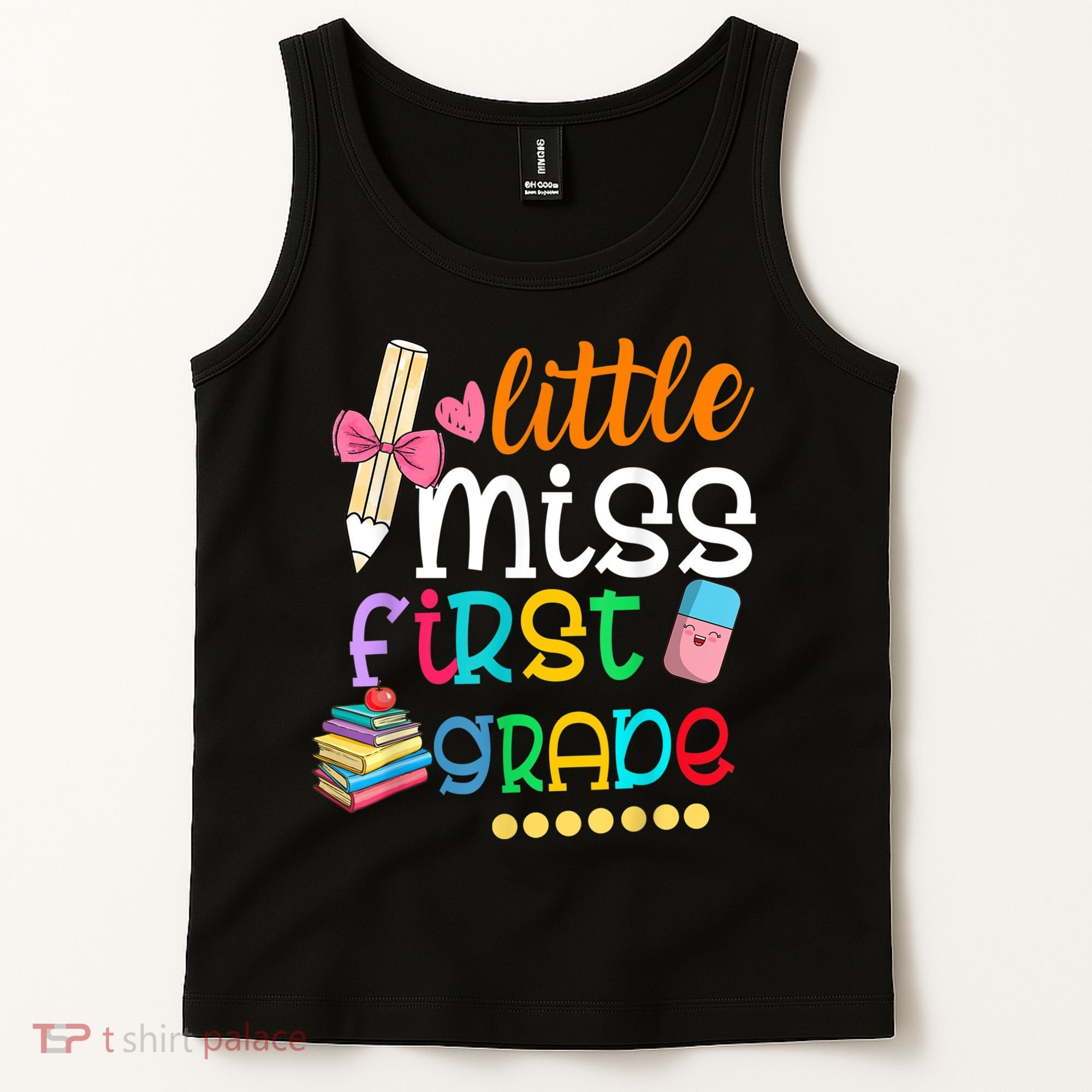 Little Miss First Grade Back To School Tank Top