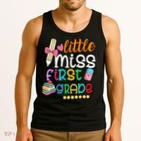Little Miss First Grade Back To School Tank Top thumb 3