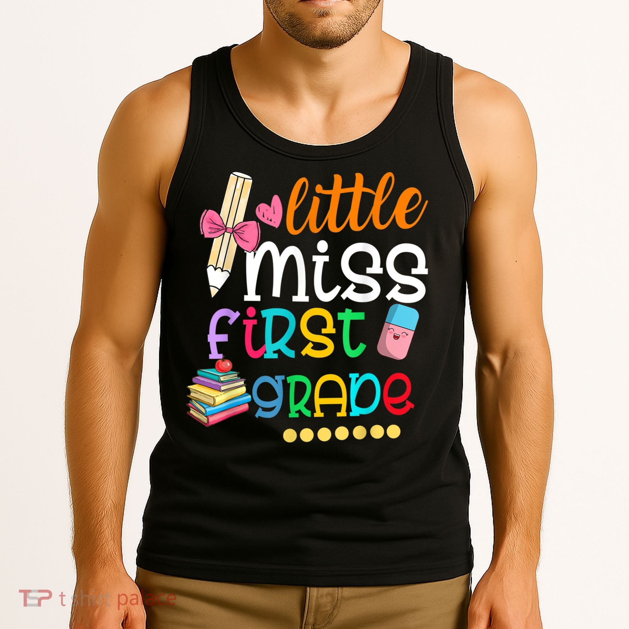 Little Miss First Grade Back To School Tank Top
