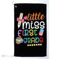 Little Miss First Grade Back To School Golf Towel thumb 0