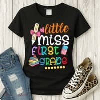 Little Miss First Grade Back To School Women's T-Shirt thumb 3