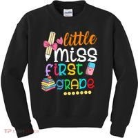 Little Miss First Grade Back To School Kids Sweatshirt thumb 0