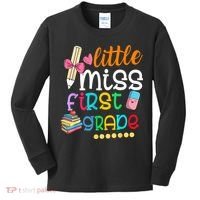 Little Miss First Grade Back To School Kids Long Sleeve Shirt thumb 0
