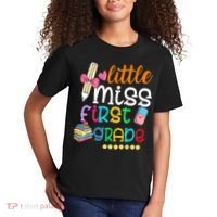 Little Miss First Grade Back To School Kids T-Shirt thumb 2