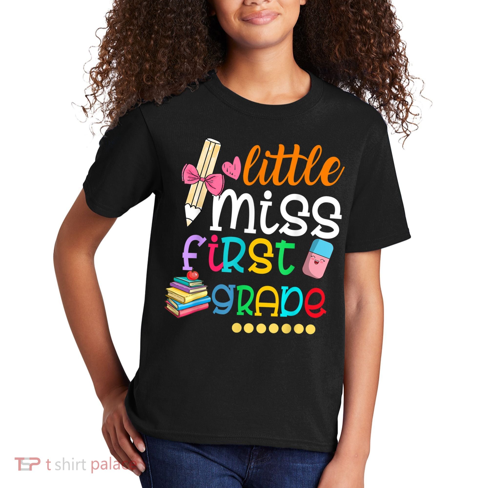 Little Miss First Grade Back To School Kids T-Shirt