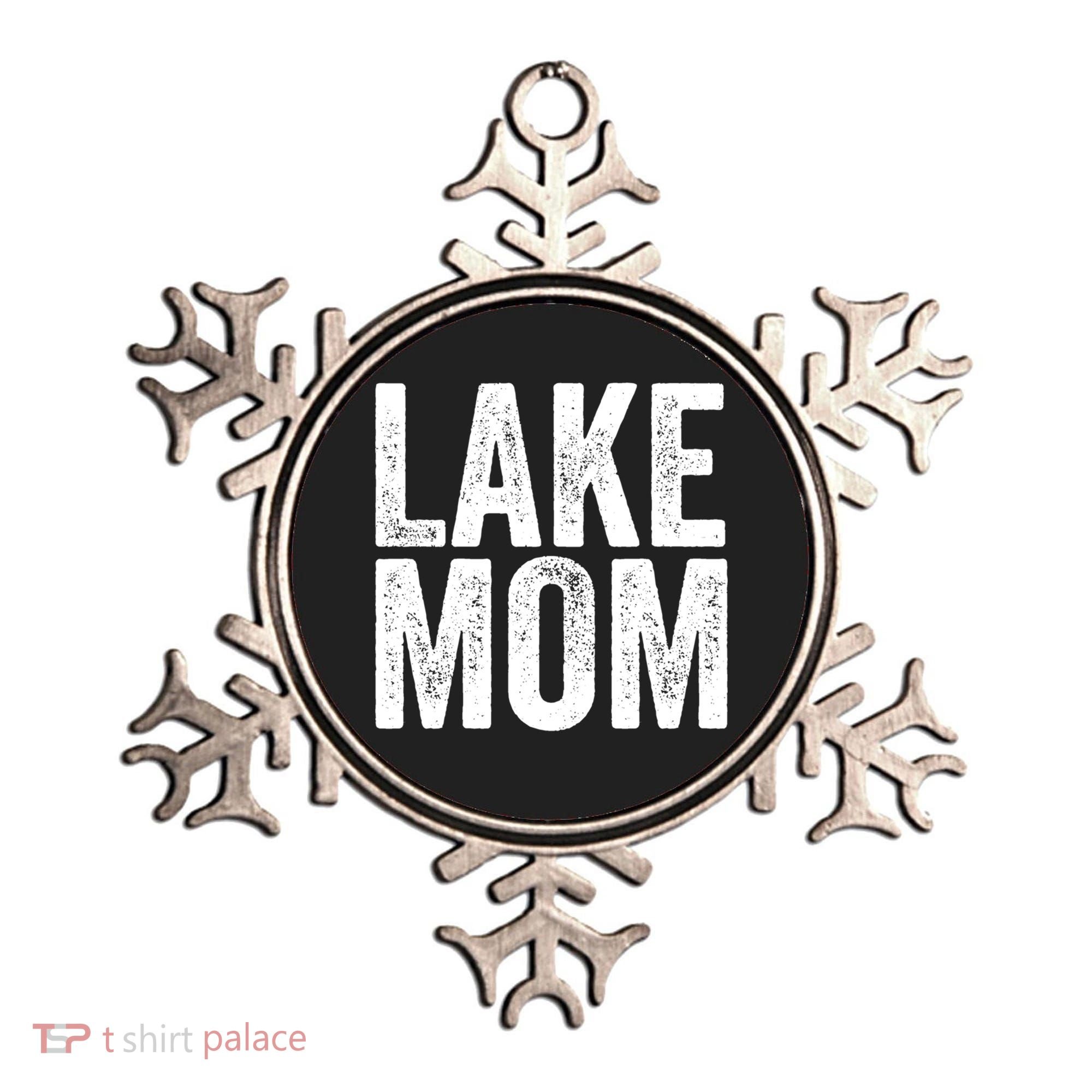 Lake Mom Funny Gift Lake Life Boating Gift Hooded Funny Gift Ornament