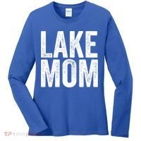 Lake Mom Funny Gift Lake Life Boating Gift Hooded Funny Gift Women's Long Sleeve Shirt thumb 0