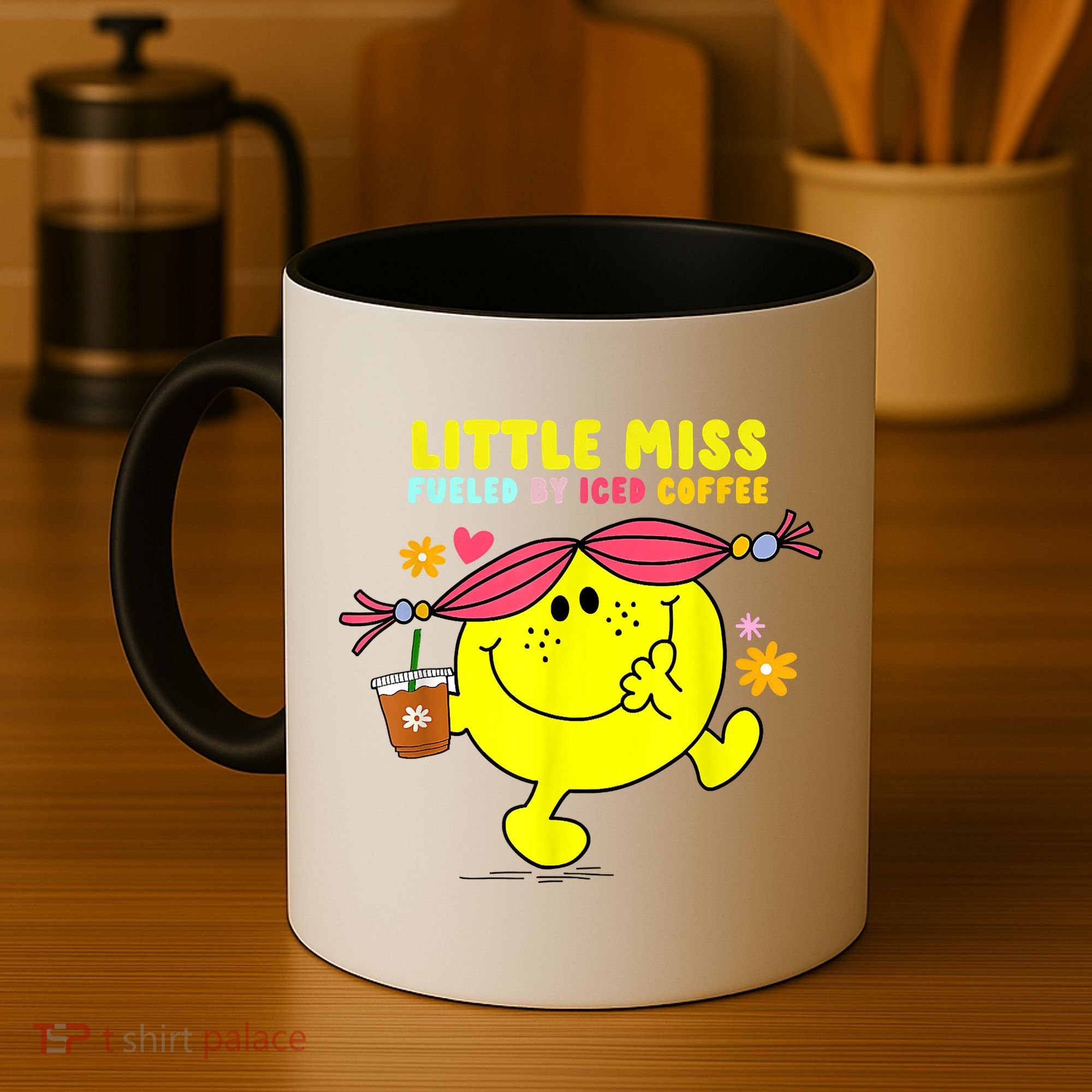 Little Miss Fueled By Iced Coffee Funny Coffee Drinking Coffee Mug