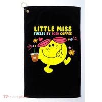 Little Miss Fueled By Iced Coffee Funny Coffee Drinking Golf Towel thumb 0