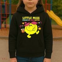 Little Miss Fueled By Iced Coffee Funny Coffee Drinking Kids Hoodie thumb 3