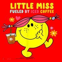 Little Miss Fueled By Iced Coffee Funny Coffee Drinking Santa Hat thumb 1