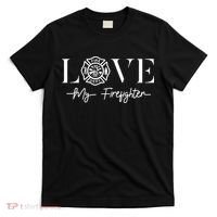 Love My Firefighter Wife Girlfriend Gift T-Shirt thumb 0