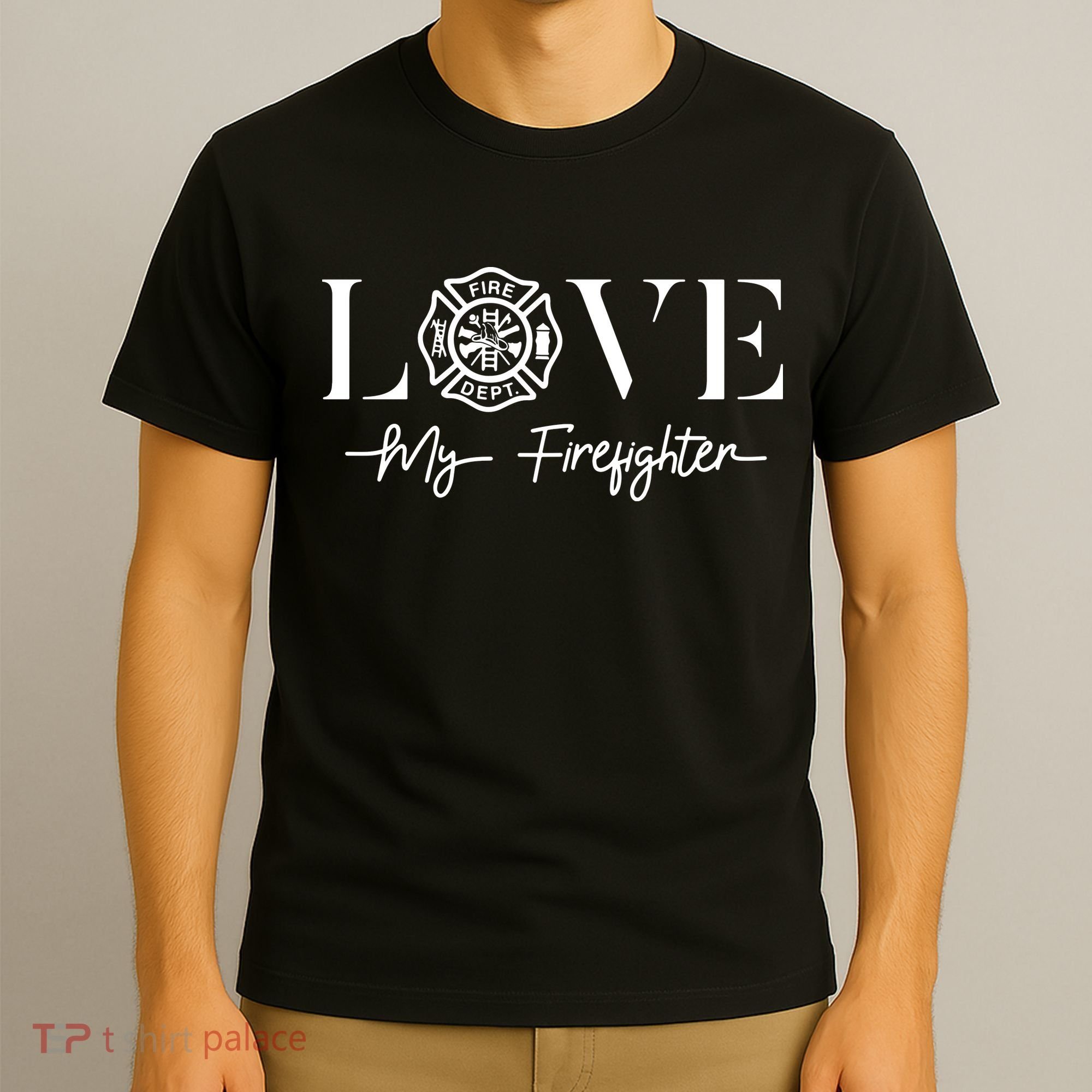 Love My Firefighter Wife Girlfriend Gift T-Shirt