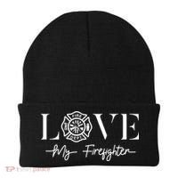 Love My Firefighter Wife Girlfriend Gift Beanie thumb 0