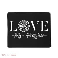 Love My Firefighter Wife Girlfriend Gift Mousepad thumb 0