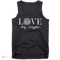 Love My Firefighter Wife Girlfriend Gift Tank Top thumb 0