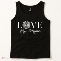 Love My Firefighter Wife Girlfriend Gift Tank Top thumb 2