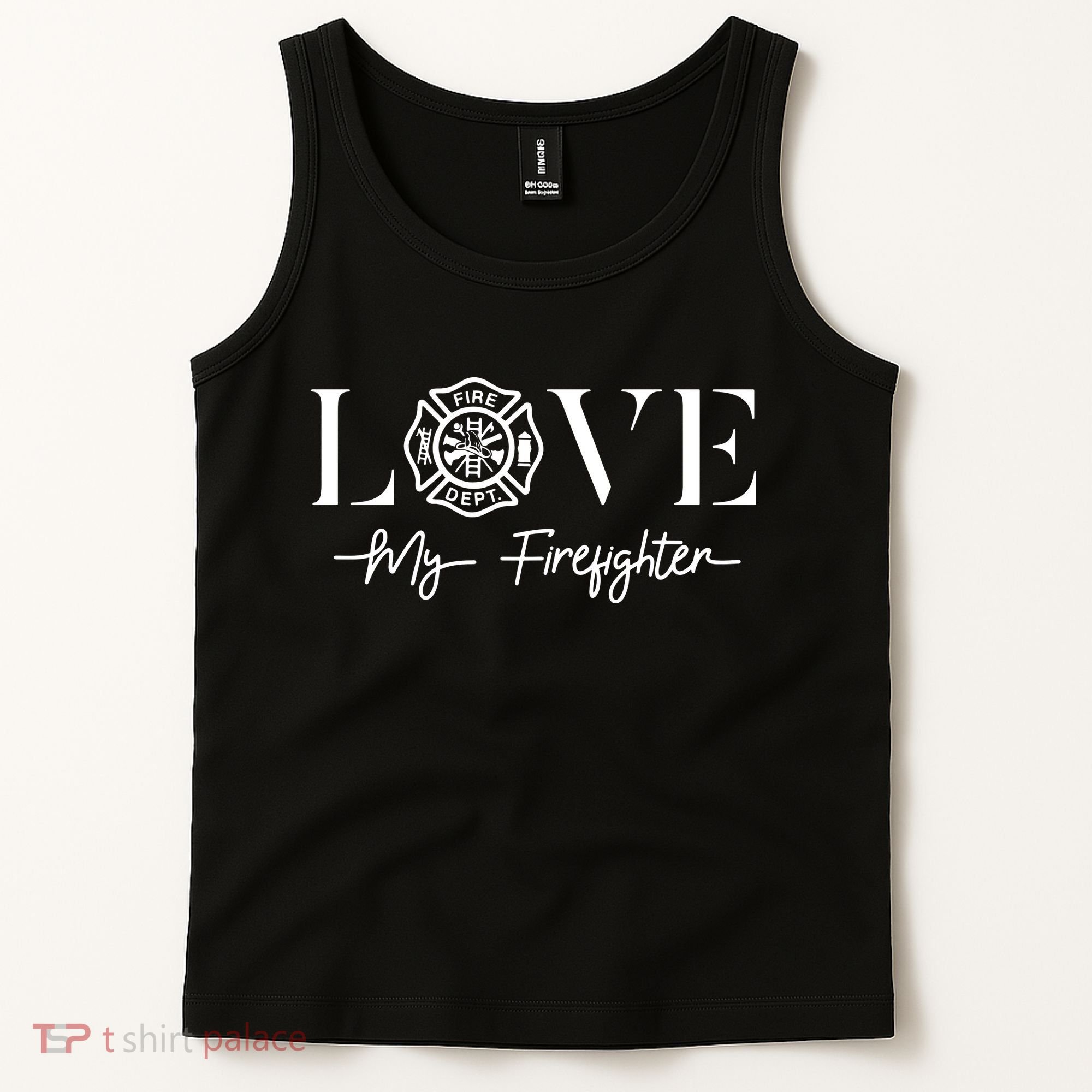 Love My Firefighter Wife Girlfriend Gift Tank Top