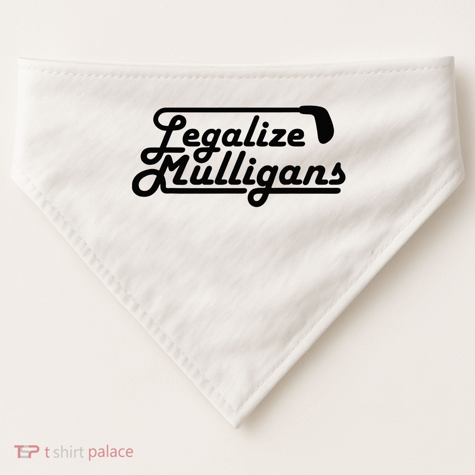Legalize Mulligans Funny Golf Gift USA-Made Doggie Bandana