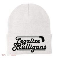 Legalize Mulligans Funny Golf Gift Beanie thumb 0