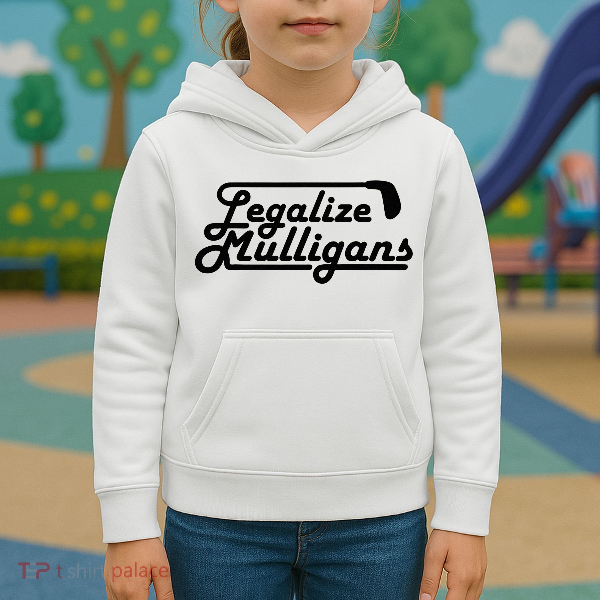 Legalize Mulligans Funny Golf Gift Kids Hoodie