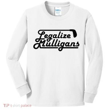 Legalize Mulligans Funny Golf Gift Kids Long Sleeve Shirt