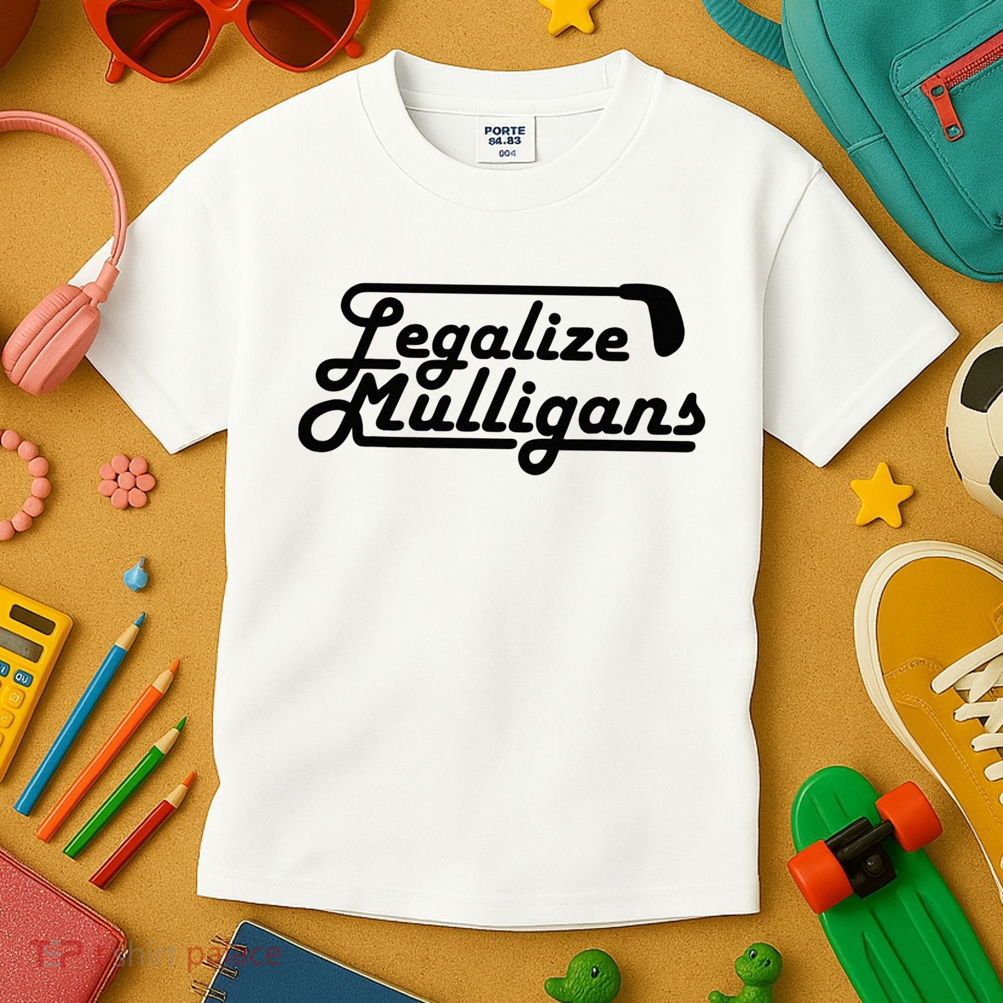 Legalize Mulligans Funny Golf Gift Kids T-Shirt