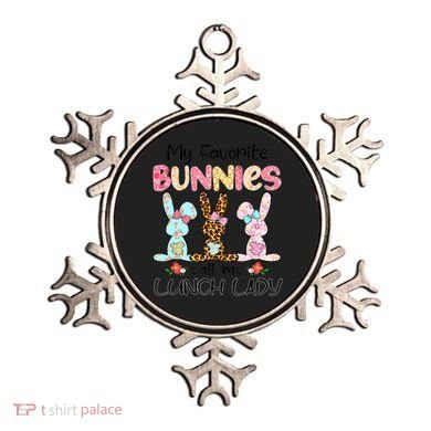 Leopard My Favorite Bunnies Call Me Lunch Lady Easter Day Ornament