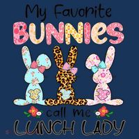 Leopard My Favorite Bunnies Call Me Lunch Lady Easter Day Women's Hoodie thumb 2