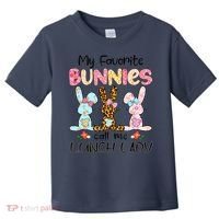 Leopard My Favorite Bunnies Call Me Lunch Lady Easter Day Toddler T-Shirt thumb 0