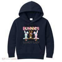 Leopard My Favorite Bunnies Call Me Lunch Lady Easter Day Kids Hoodie thumb 0
