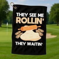 Lefse Master Funny Lefse Golf Towel thumb 1