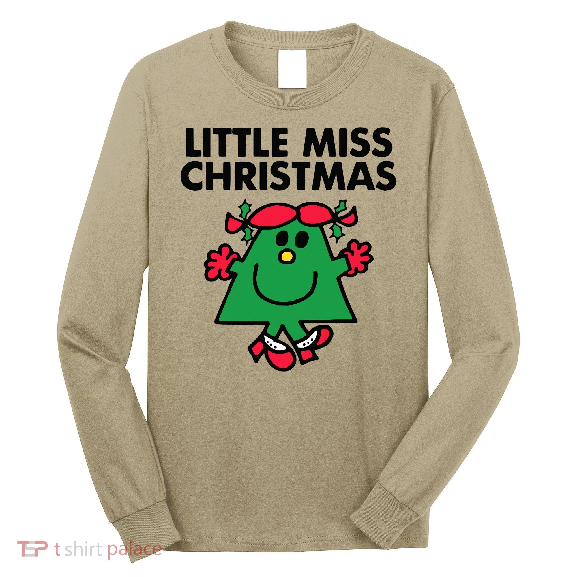 Little Miss Festive Christmas Xmas Holiday Long Sleeve Shirt