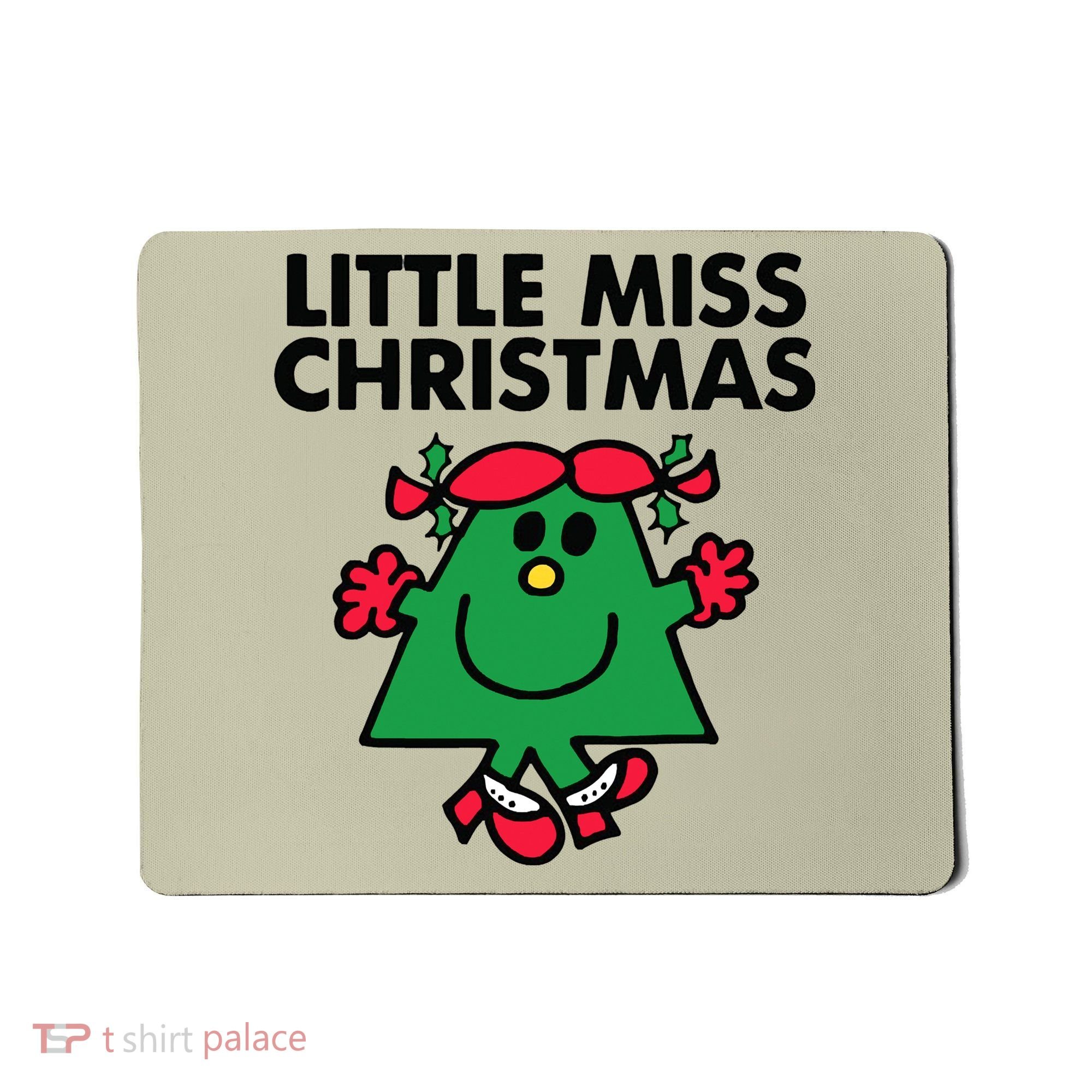 Little Miss Festive Christmas Xmas Holiday Mousepad