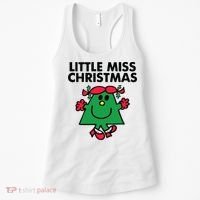 Little Miss Festive Christmas Xmas Holiday Women's Tank Top thumb 0