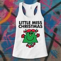 Little Miss Festive Christmas Xmas Holiday Women's Tank Top thumb 3