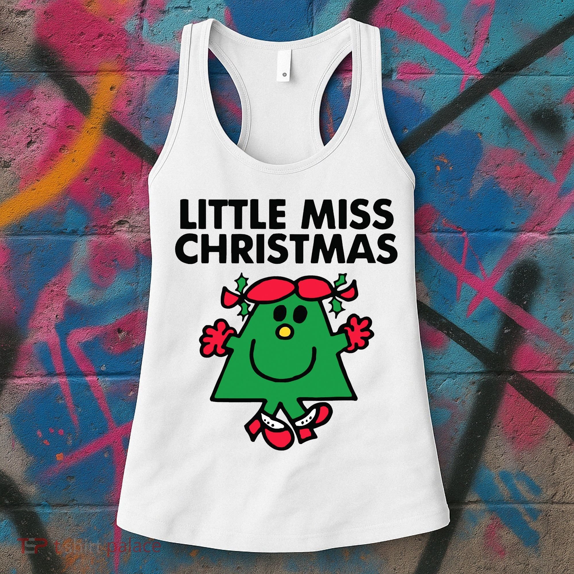 Little Miss Festive Christmas Xmas Holiday Women's Tank Top